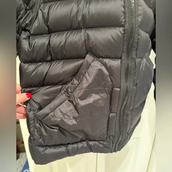 Polo Ralph Lauren- Reversible Blackwatch Plaid Puffer Jacket, Black, Size L, EUC - Picture 13 of 15